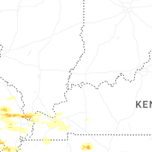 Regional Hail Map for Evansville, IN - Thursday, April 16, 2026