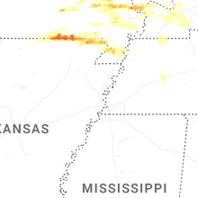 Regional Hail Map for Memphis, TN - Thursday, April 16, 2026