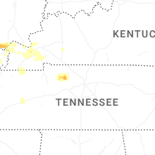 Regional Hail Map for Nashville, TN - Thursday, April 16, 2026