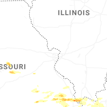 Regional Hail Map for Saint Louis, MO - Thursday, April 16, 2026