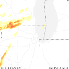 Regional Hail Map for Chicago, IL - Friday, April 17, 2026