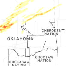 Regional Hail Map for Tulsa, OK - Friday, April 17, 2026