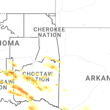 Regional Hail Map for Fort Smith, AR - Friday, April 24, 2026