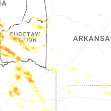 Regional Hail Map for Nashville, AR - Friday, April 24, 2026