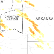 Regional Hail Map for Nashville, AR - Saturday, April 25, 2026