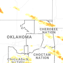 Regional Hail Map for Tulsa, OK - Saturday, April 25, 2026