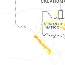 Regional Hail Map for Wichita Falls, TX - Saturday, April 25, 2026