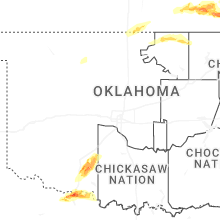 Regional Hail Map for Oklahoma City, OK - Sunday, April 26, 2026