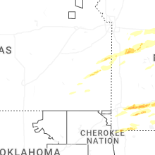 Regional Hail Map for Chanute, KS - Monday, April 27, 2026