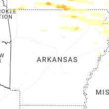 Regional Hail Map for Little Rock, AR - Monday, April 27, 2026