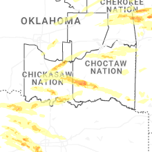Regional Hail Map for Atoka, OK - Tuesday, April 28, 2026