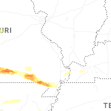 Regional Hail Map for Cape Girardeau, MO - Tuesday, April 28, 2026