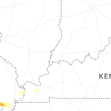 Regional Hail Map for Evansville, IN - Tuesday, April 28, 2026