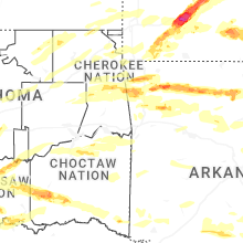 Regional Hail Map for Fort Smith, AR - Tuesday, April 28, 2026