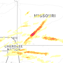 Regional Hail Map for Springfield, MO - Tuesday, April 28, 2026