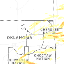 Regional Hail Map for Tulsa, OK - Tuesday, April 28, 2026
