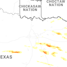 Regional Hail Map for Dallas, TX - Wednesday, April 29, 2026