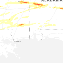 Regional Hail Map for Mobile, AL - Wednesday, May 6, 2026