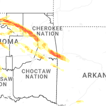 Regional Hail Map for Fort Smith, AR - Friday, May 8, 2026