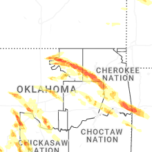 Regional Hail Map for Tulsa, OK - Friday, May 8, 2026
