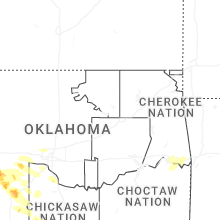 Regional Hail Map for Tulsa, OK - Saturday, May 9, 2026