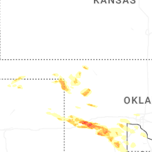 Regional Hail Map for Woodward, OK - Saturday, May 9, 2026