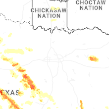 Regional Hail Map for Dallas, TX - Sunday, May 10, 2026