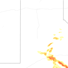 Regional Hail Map for Lubbock, TX - Sunday, May 10, 2026