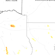 Regional Hail Map for Shreveport, LA - Sunday, May 10, 2026