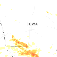 Regional Hail Map for Des Moines, IA - Saturday, May 16, 2026