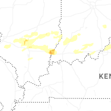 Regional Hail Map for Evansville, IN - Saturday, May 16, 2026