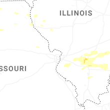 Regional Hail Map for Saint Louis, MO - Saturday, May 16, 2026