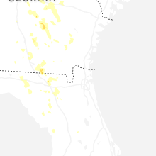 Regional Hail Map for Jacksonville, FL - Sunday, May 17, 2026