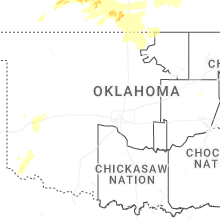 Regional Hail Map for Oklahoma City, OK - Monday, May 18, 2026