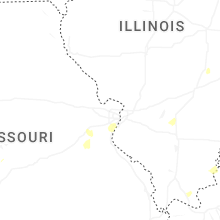 Regional Hail Map for Saint Louis, MO - Monday, May 18, 2026