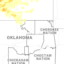 Regional Hail Map for Tulsa, OK - Monday, May 18, 2026