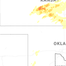 Regional Hail Map for Woodward, OK - Monday, May 18, 2026