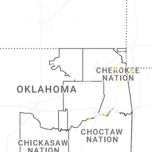 Regional Hail Map for Tulsa, OK - Tuesday, May 19, 2026
