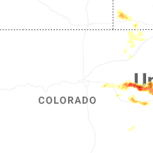 Regional Hail Map for Denver, CO - Thursday, May 21, 2026