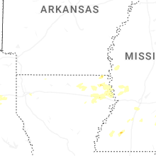 Regional Hail Map for Bastrop, LA - Friday, May 22, 2026