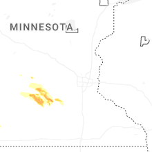 Regional Hail Map for Minneapolis, MN - Sunday, May 24, 2026