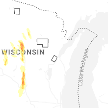 Regional Hail Map for Green Bay, WI - Wednesday, May 27, 2026