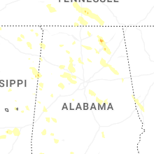 Regional Hail Map for Birmingham, AL - Monday, June 1, 2026