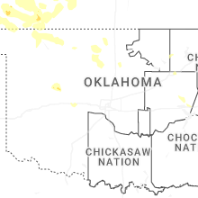 Regional Hail Map for Oklahoma City, OK - Monday, June 1, 2026