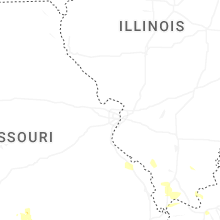 Regional Hail Map for Saint Louis, MO - Monday, June 1, 2026
