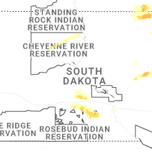 Regional Hail Map for Pierre, SD - Wednesday, June 3, 2026