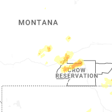 Regional Hail Map for Billings, MT - Sunday, June 7, 2026