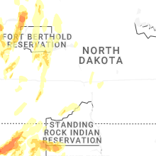 Regional Hail Map for Bismarck, ND - Sunday, June 7, 2026
