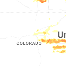 Regional Hail Map for Denver, CO - Monday, June 8, 2026
