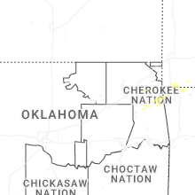 Regional Hail Map for Tulsa, OK - Monday, June 8, 2026